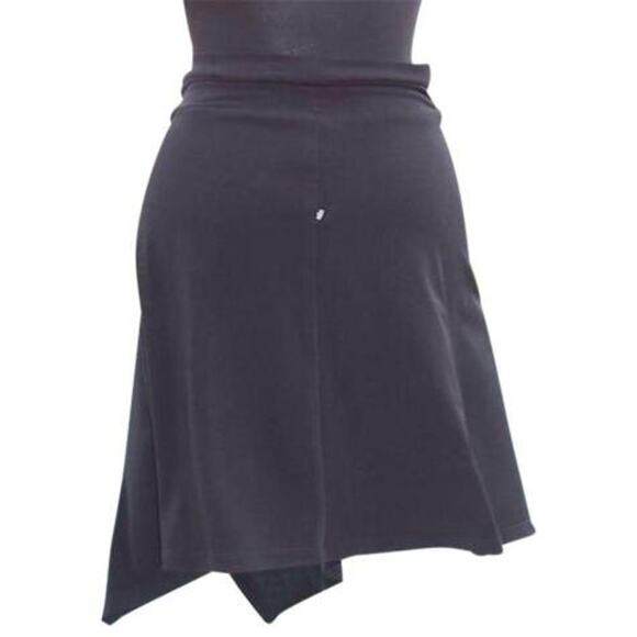 Cache Mother Of Pearl Self Belt Buckle Asymmetrical Stretch Skirt $118 New NWT - Picture 2 of 6